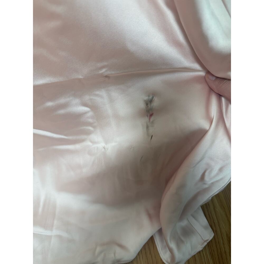 House of CB Kira Blush Pink Satin Gathered Maxi Dress XS - Picture 8 of 13